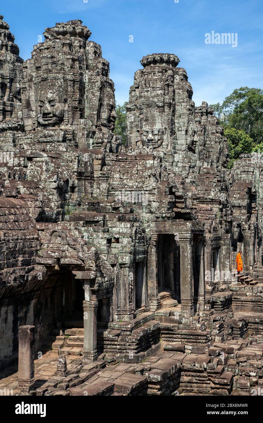 Bayon temple.Angkor.Cambodia Stock Photo
