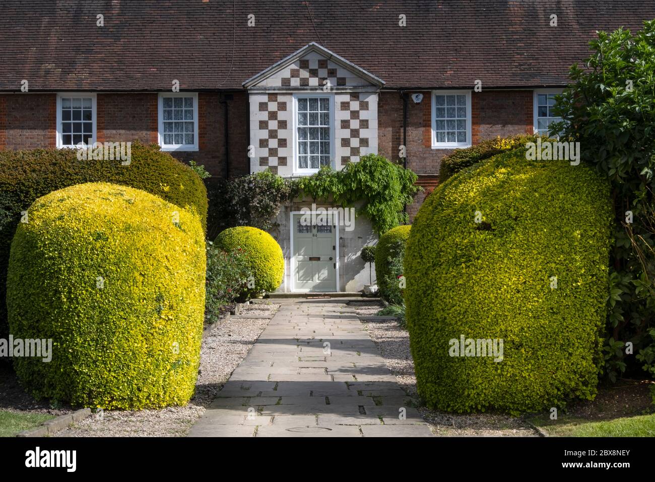 United Kingdom, England, London, Corringham Road, NW11, View of arts and crafts homes in Hampstead Garden suburb Stock Photo