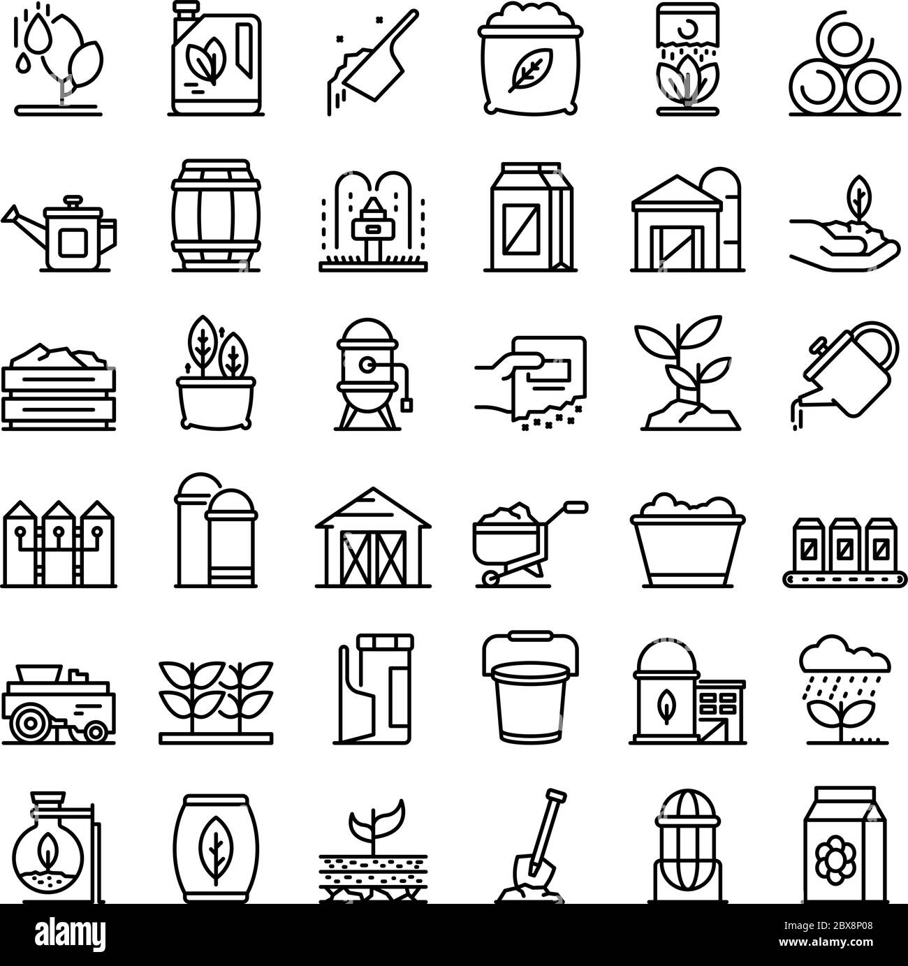 Fertilizer icons set, outline style Stock Vector Image & Art - Alamy
