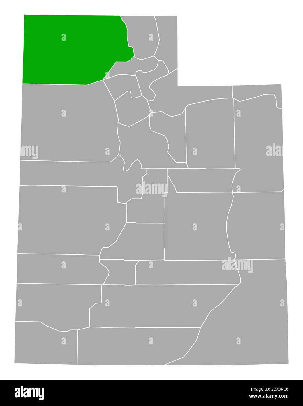 Map of Box Elder in Utah Stock Photo Alamy