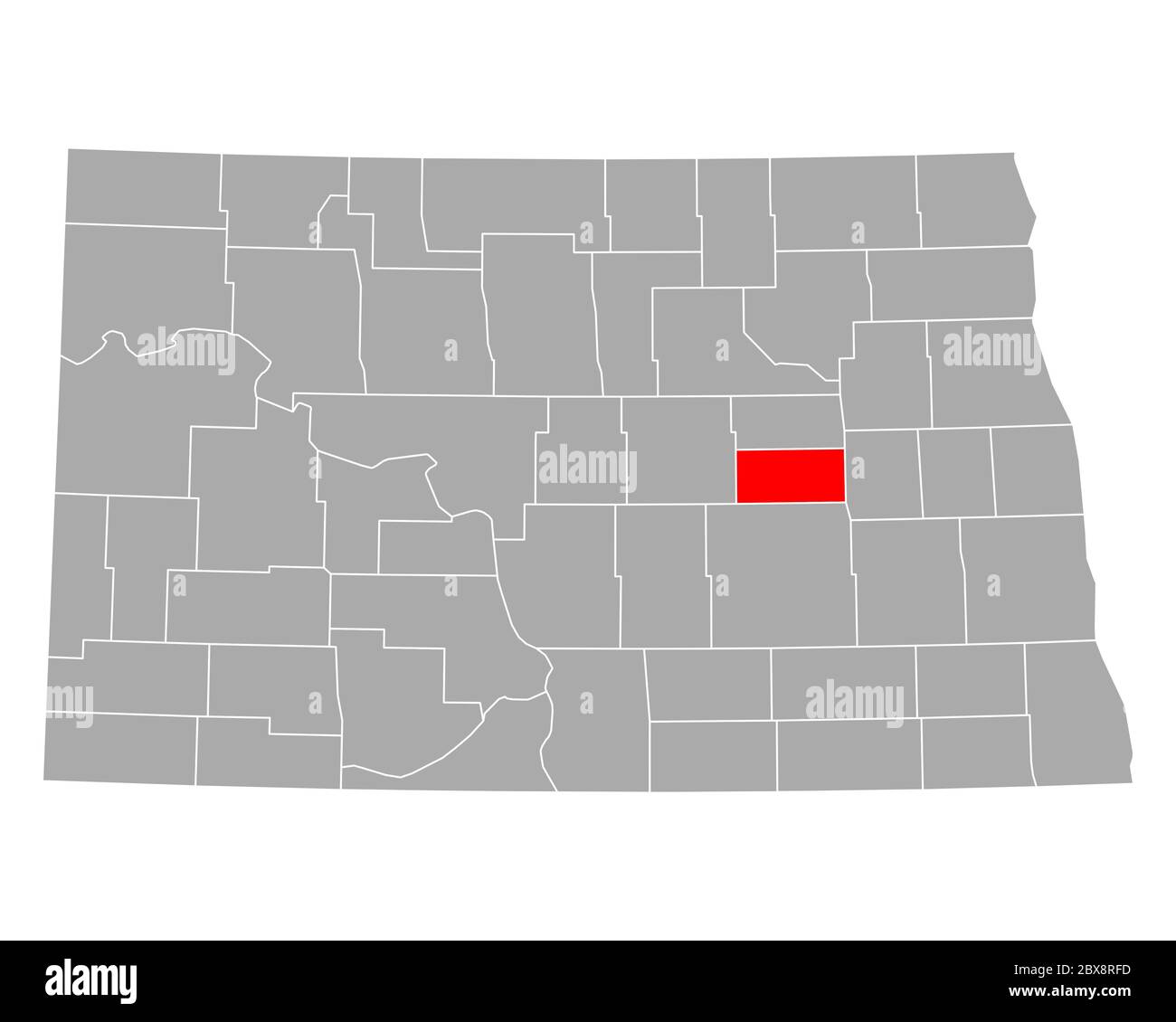 Map of Foster in North Dakota Stock Photo Alamy