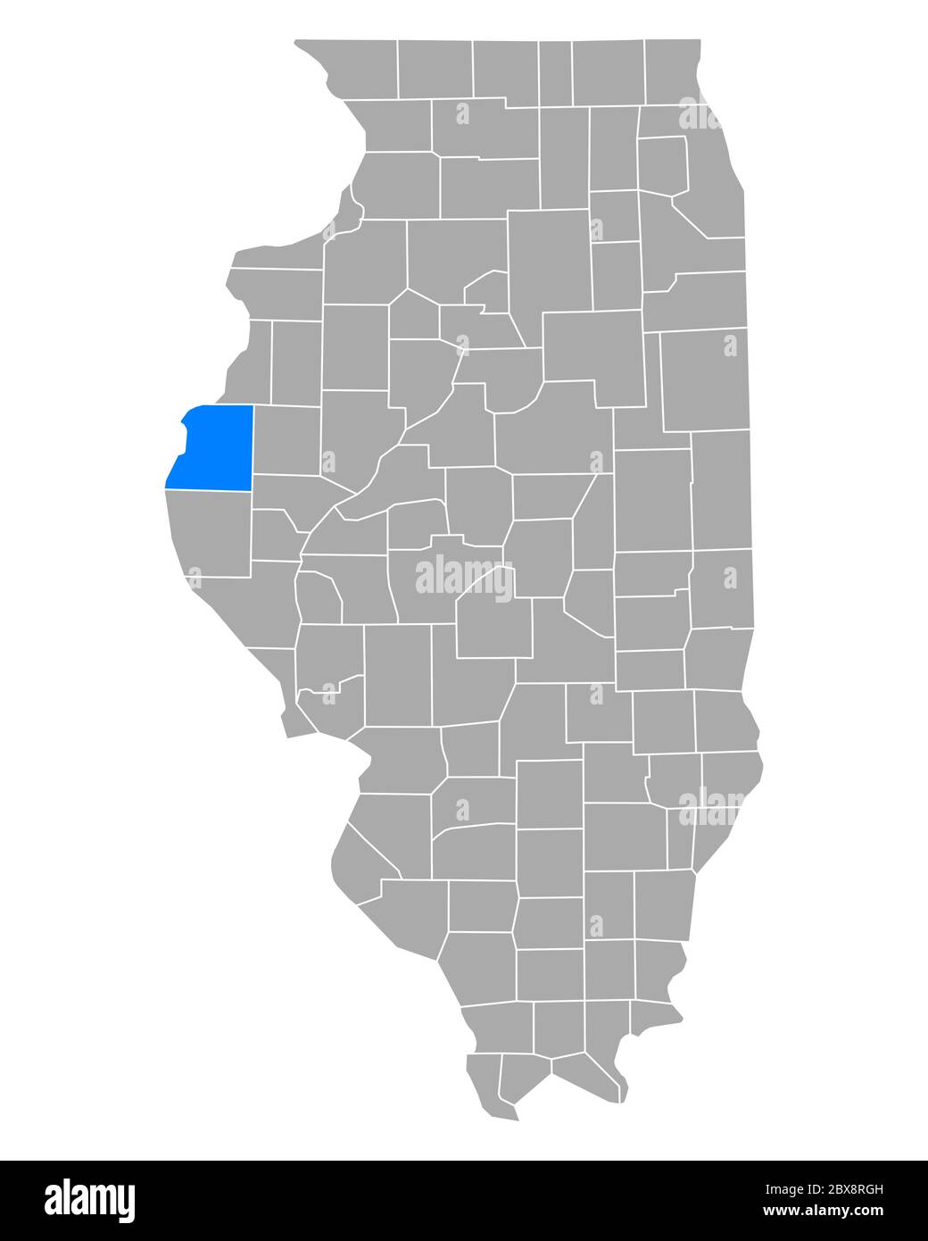 Map of Hancock in Illinois Stock Photo Alamy