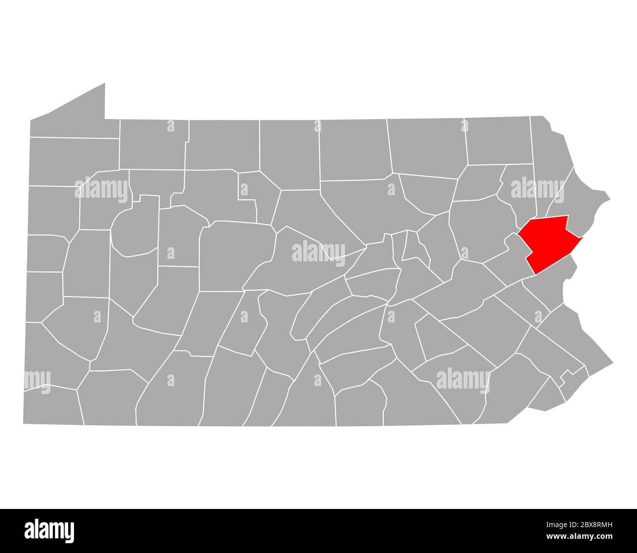 Map of Monroe in Pennsylvania Stock Photo Alamy