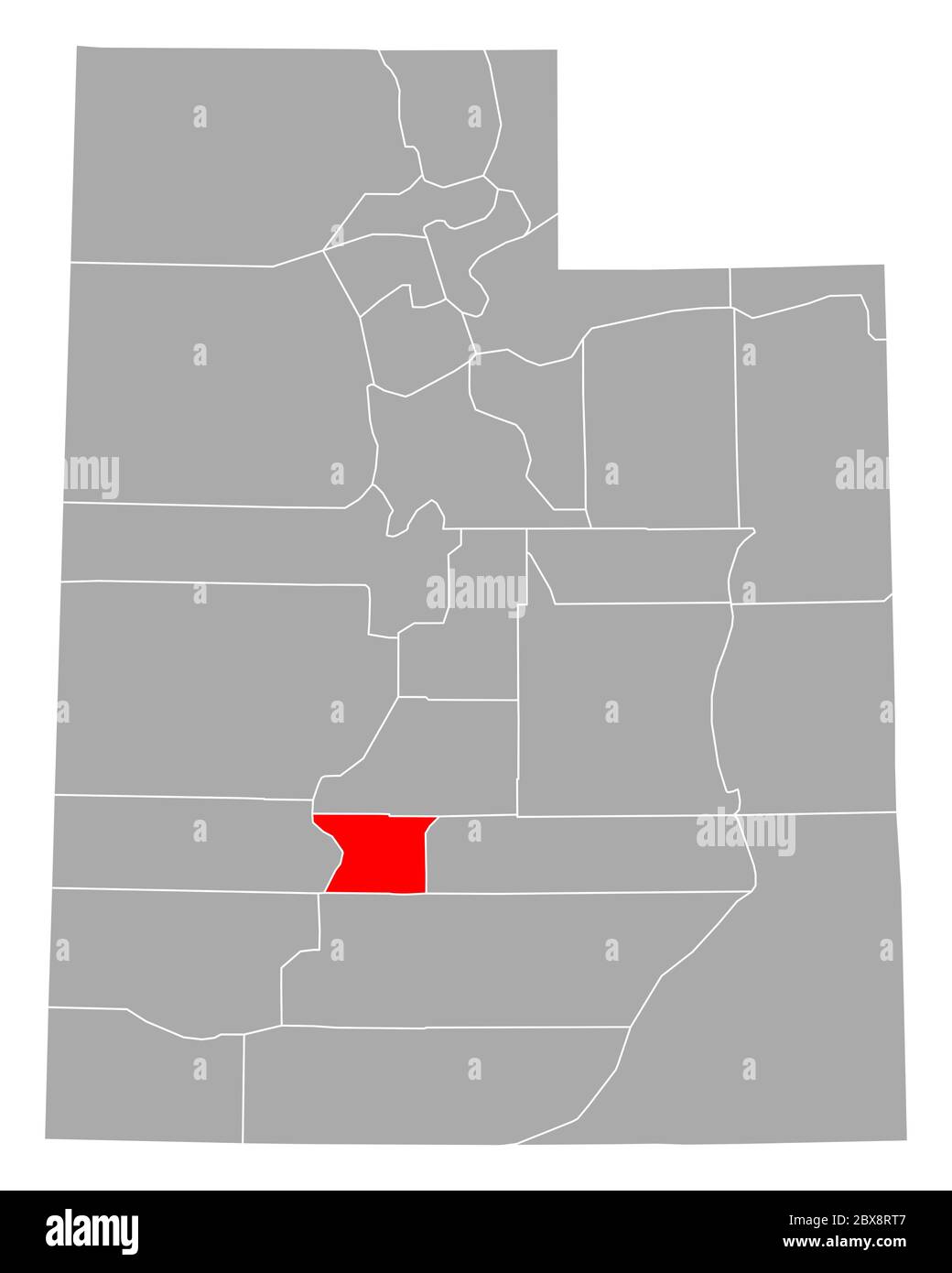 Map of Piute in Utah Stock Photo Alamy