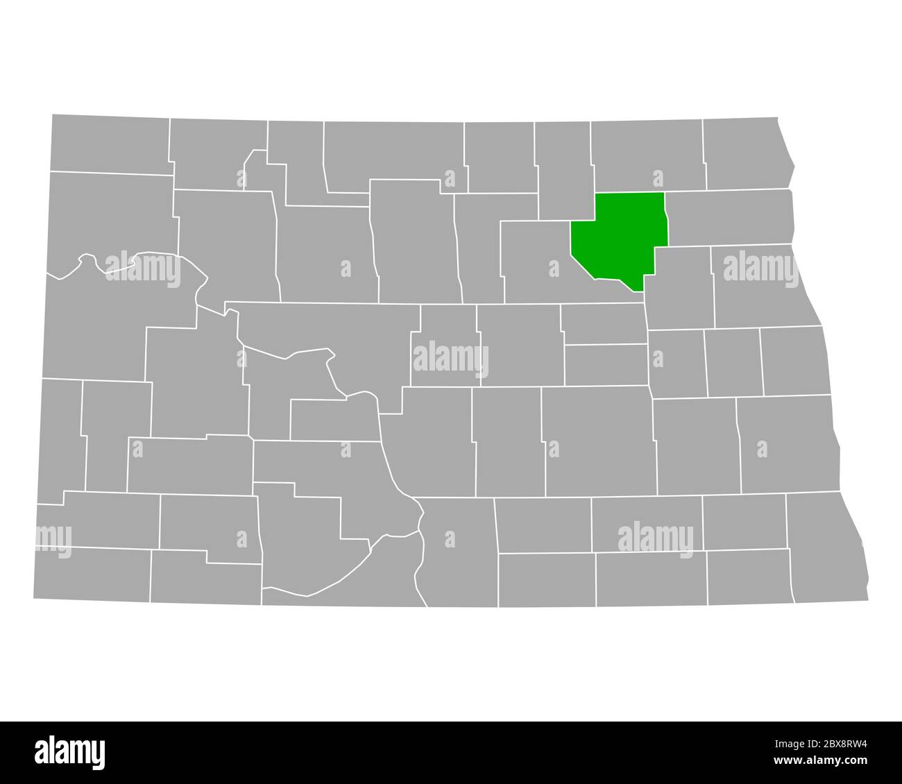 Map of Ramsey in North Dakota Stock Photo Alamy