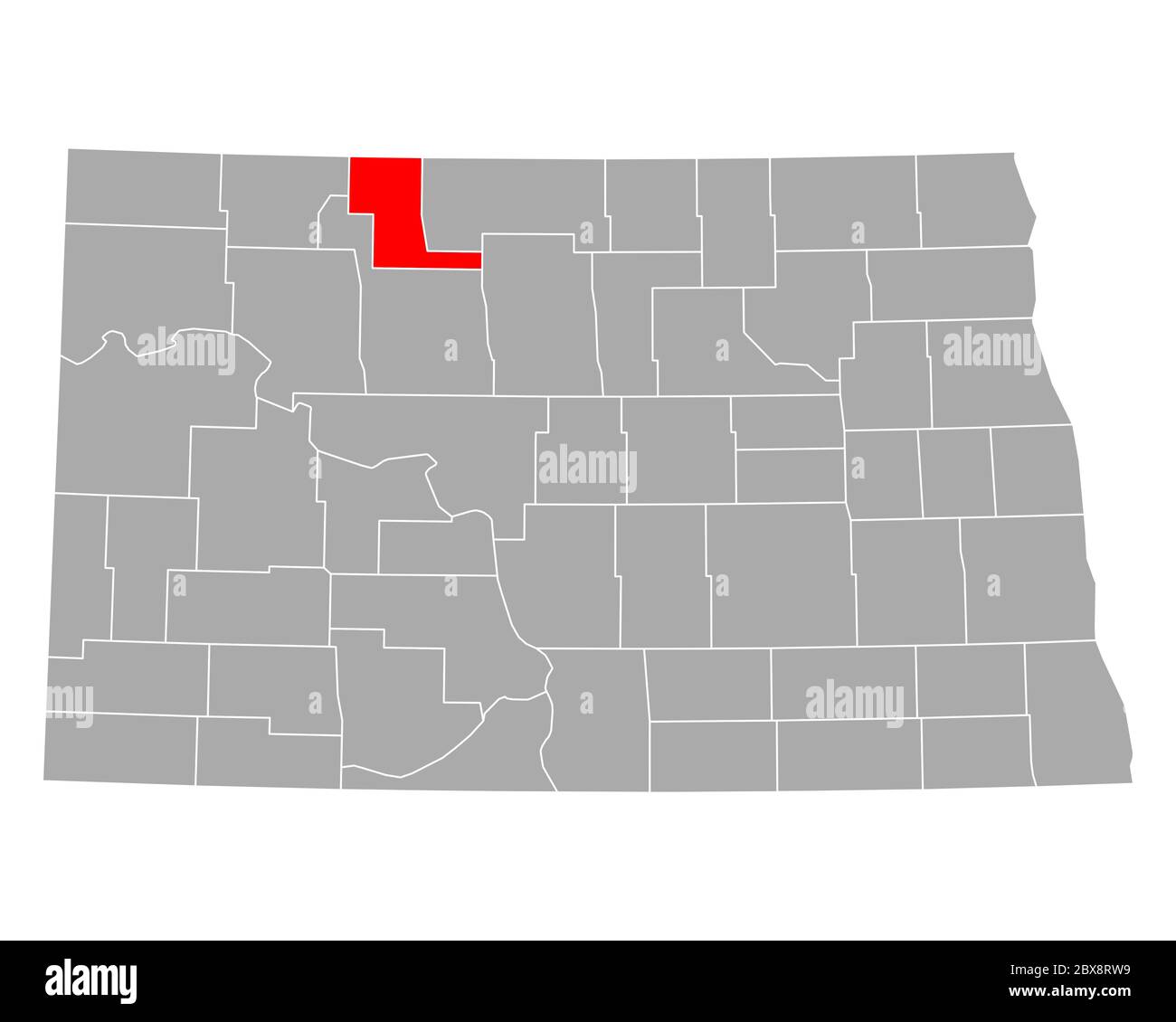 Map of Renville in North Dakota Stock Photo Alamy