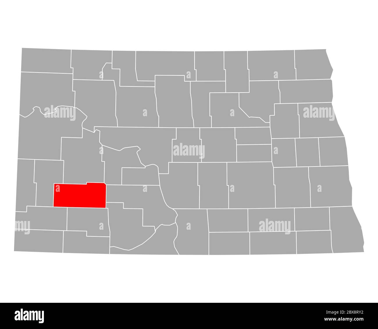 Map of Stark in North Dakota Stock Photo Alamy