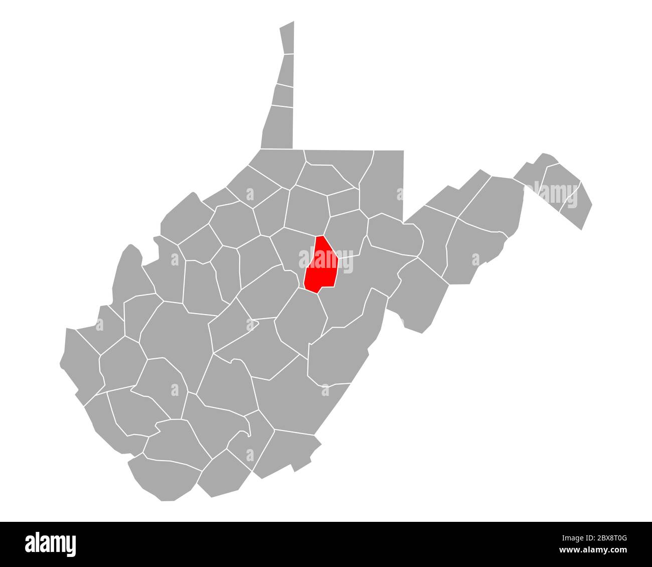 Map of Upshur in West Virginia Stock Photo Alamy