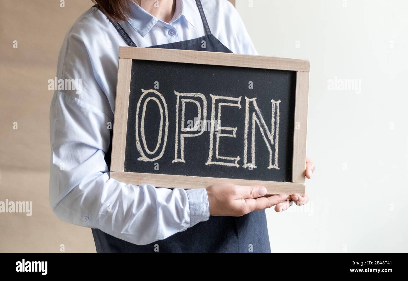 Womans hands in white apron hi-res stock photography and images - Alamy