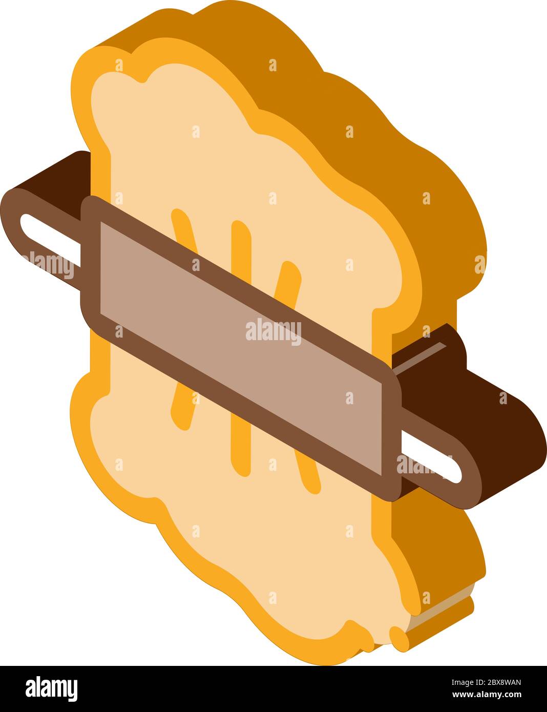 Rolling Dough isometric icon vector illustration Stock Vector