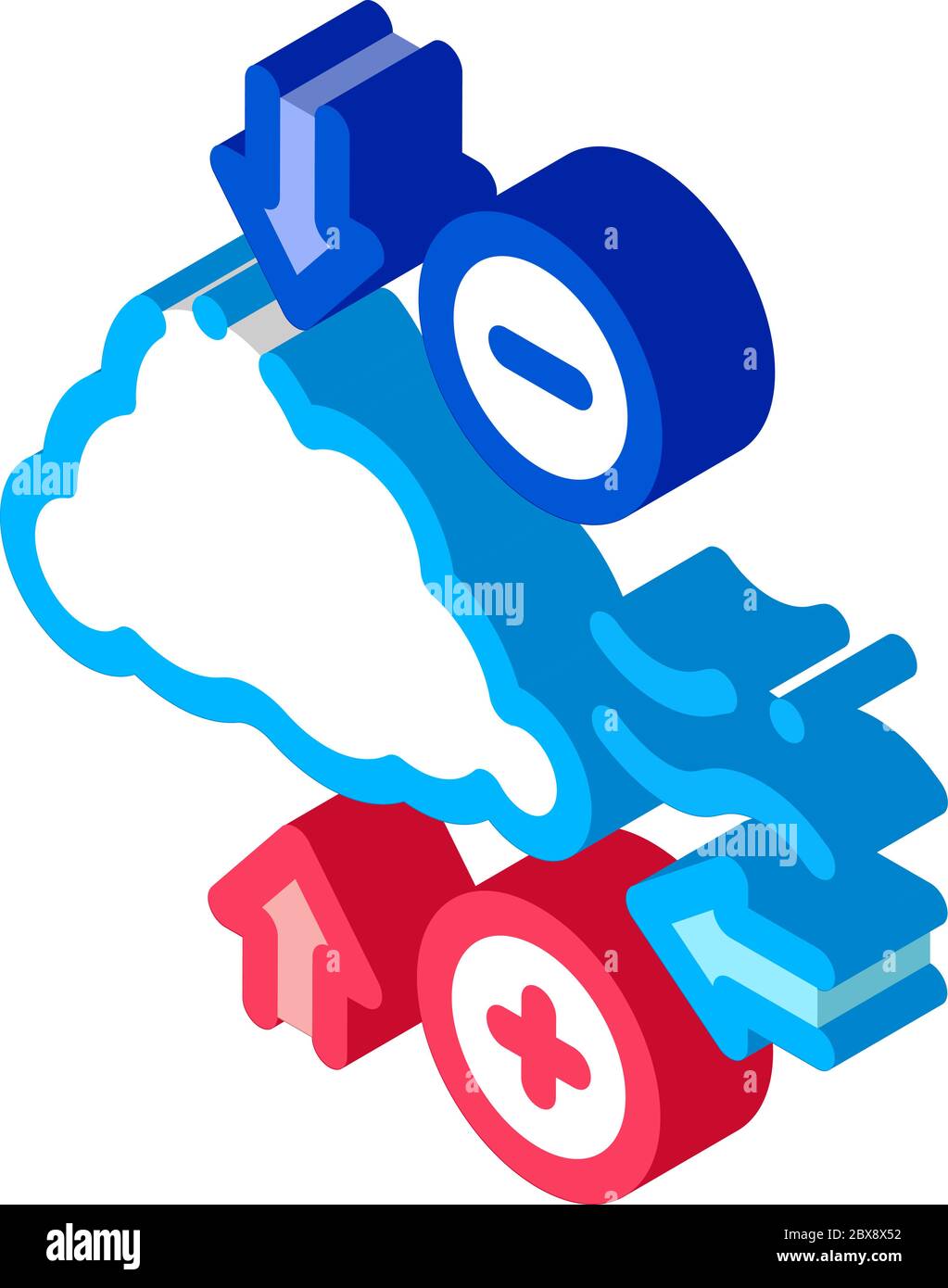 Air Pressure isometric icon vector illustration Stock Vector