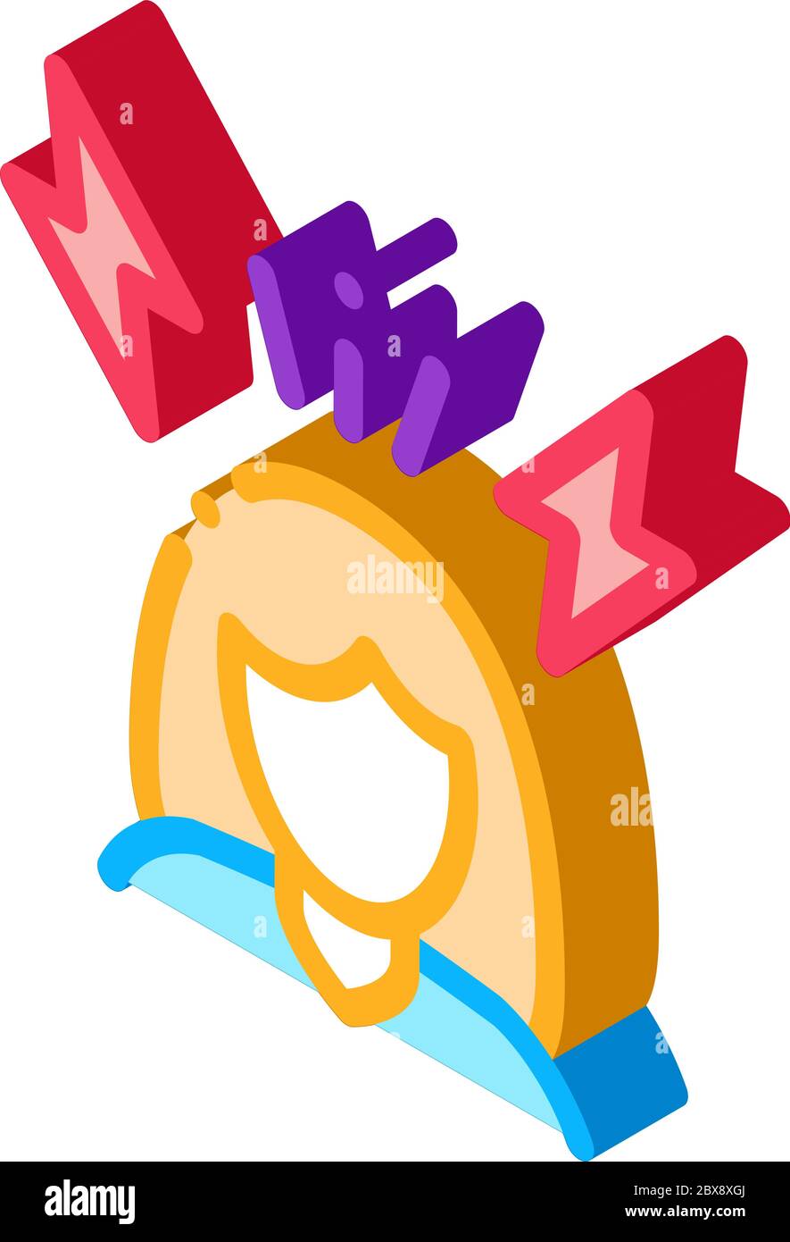 Stressed Woman isometric icon vector illustration Stock Vector Image ...