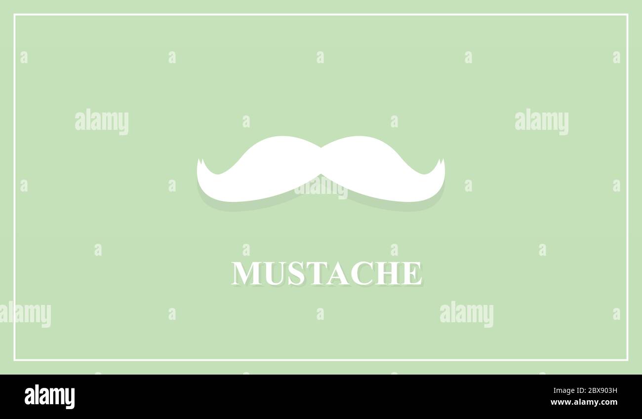 Mustache logo. Classical old style. İsolated vector illustration Stock Vector