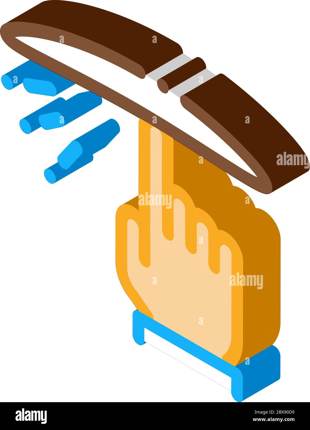Twist Dough Hand isometric icon vector illustration Stock Vector