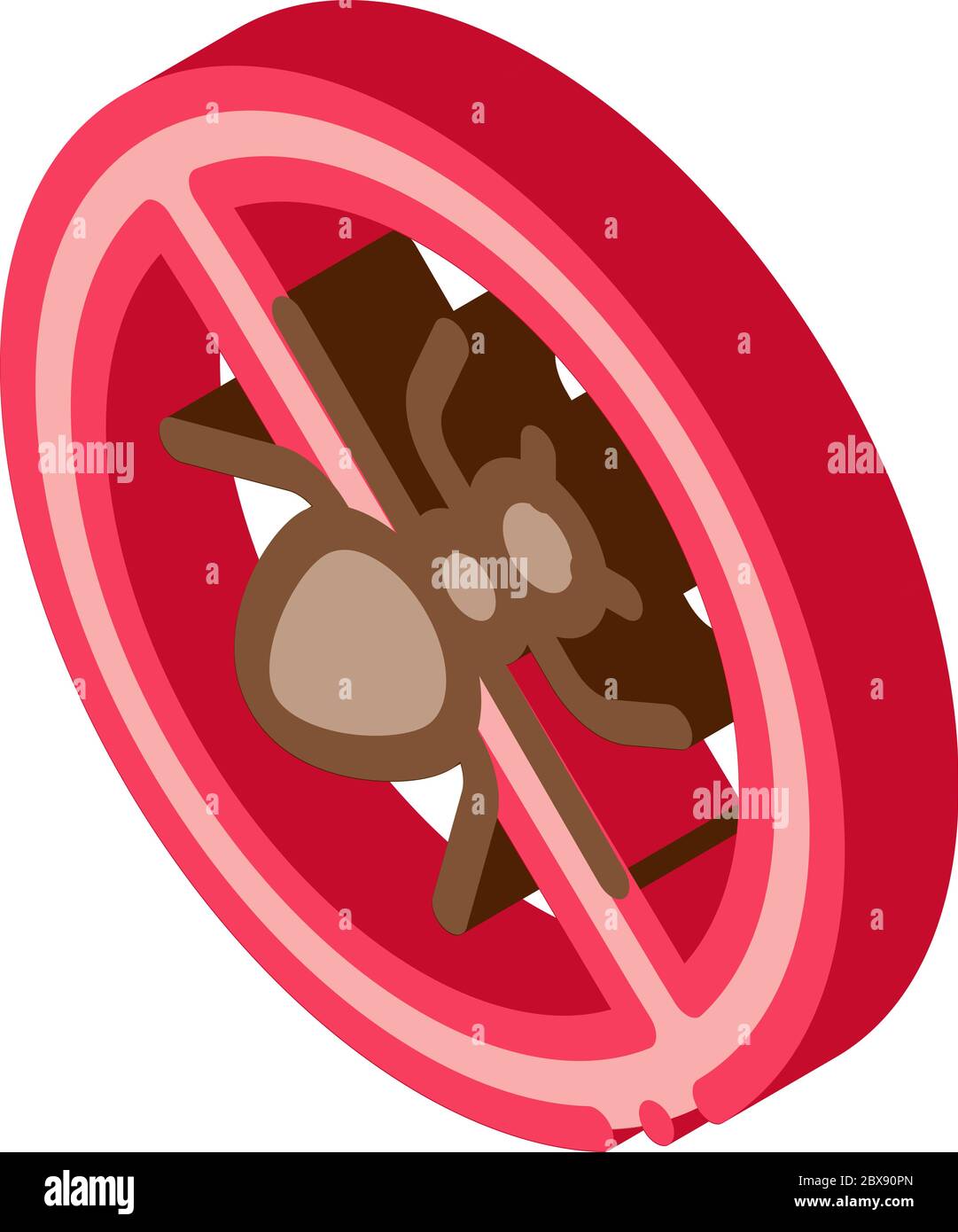 Crossed Mosquito isometric icon vector illustration Stock Vector