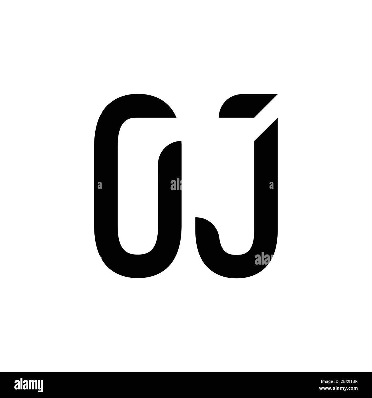 Initial Simple Letter OJ Logo Design Vector Template. Abstract Minimal