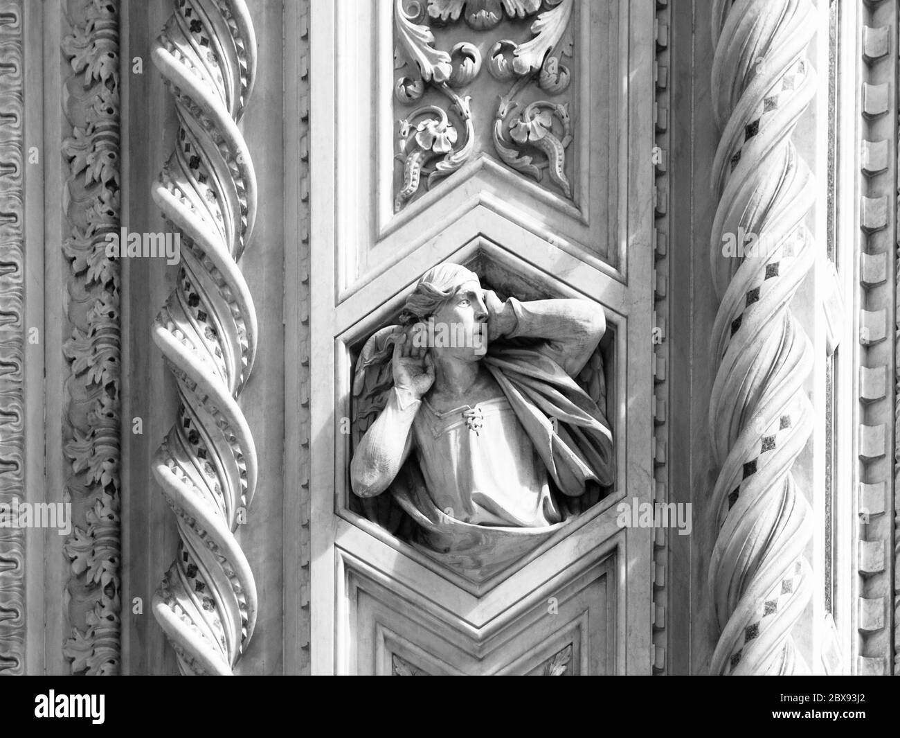 Duomo di firenze detail Black and White Stock Photos & Images - Alamy