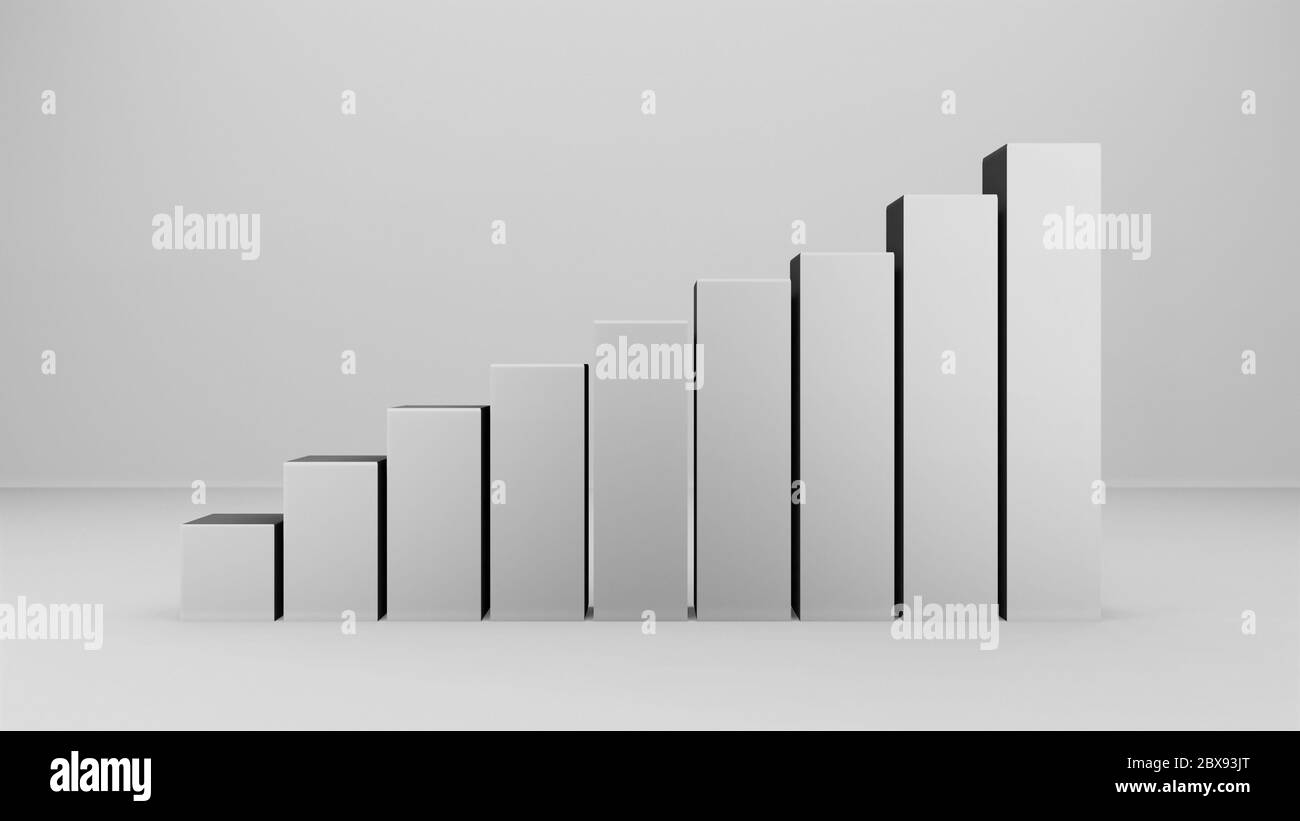 3d bar chart chart growth Black and White Stock Photos & Images - Alamy