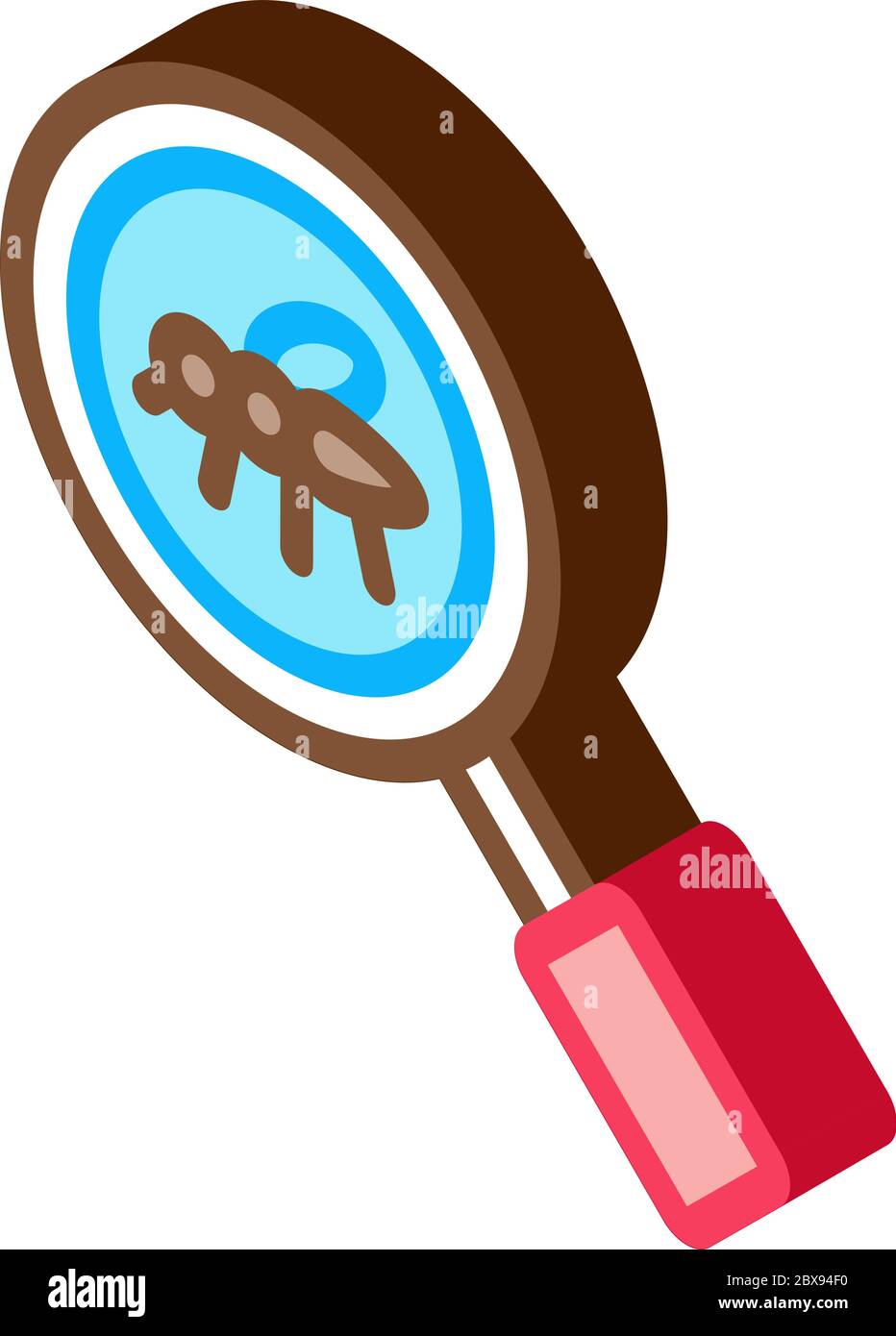 Mosquito Search isometric icon vector illustration Stock Vector