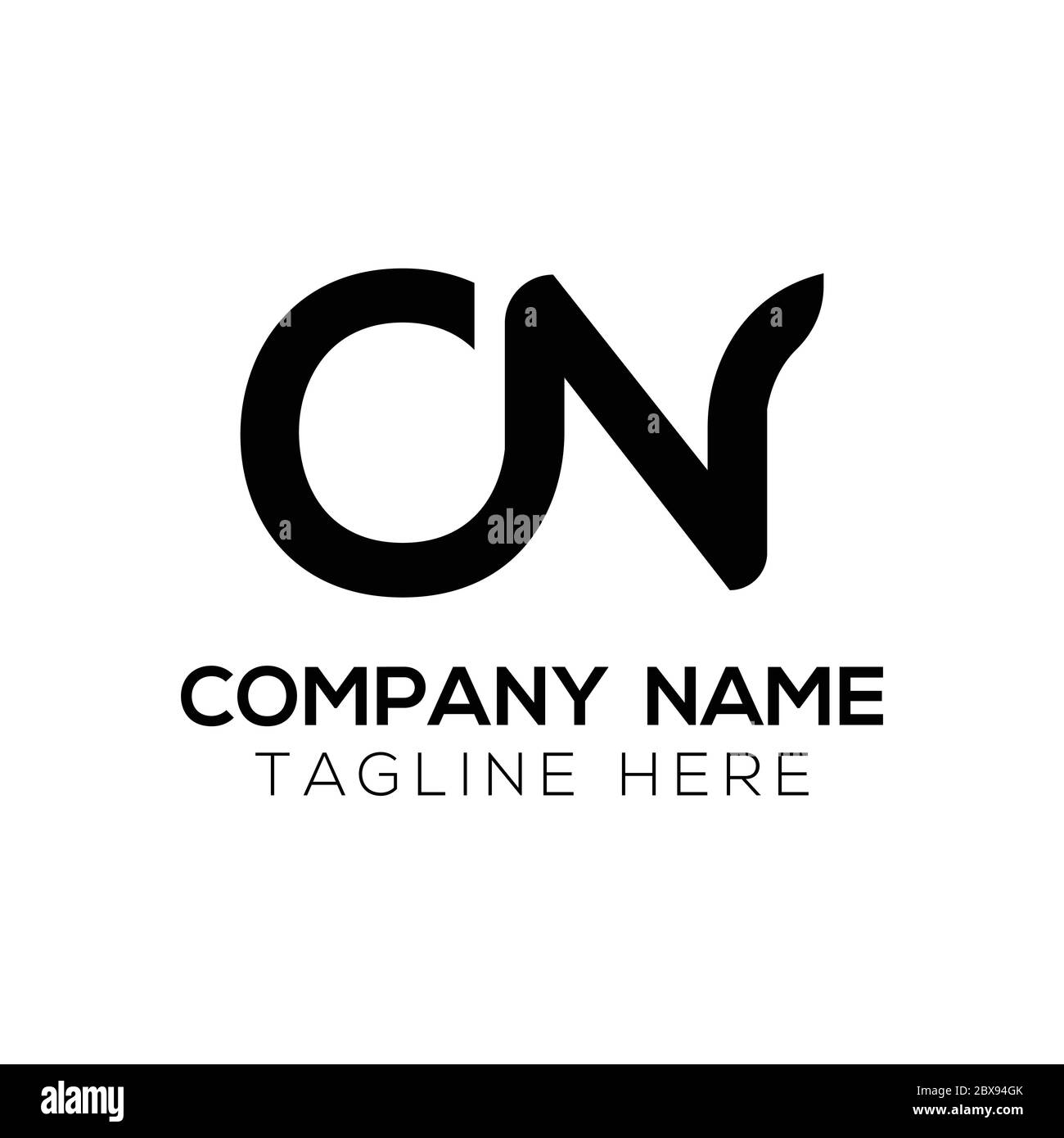 Initial Simple Letter ON Logo Design Vector Template. Abstract Minimal ...