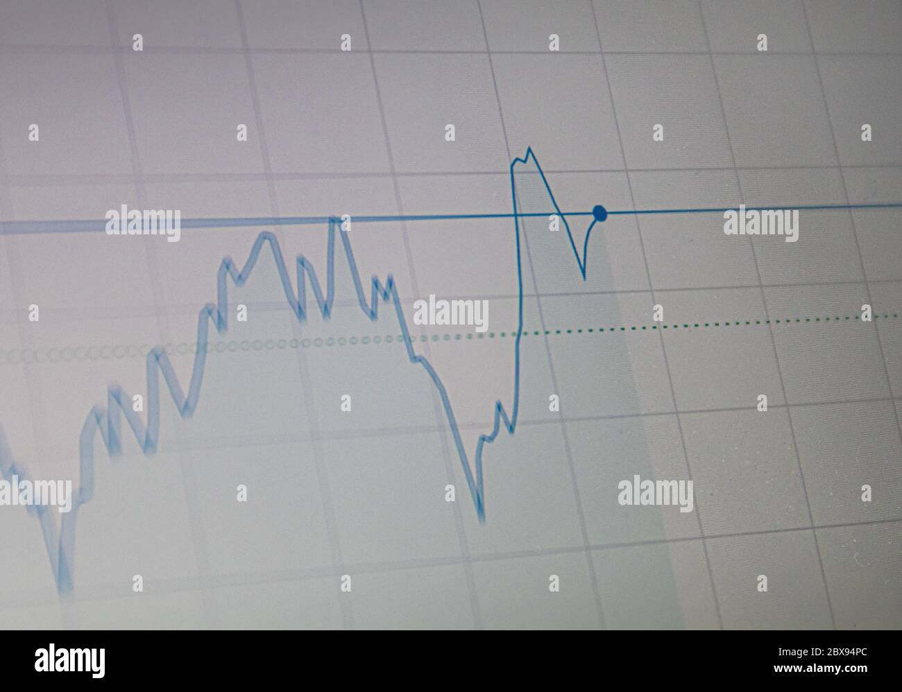 Graph Going Up And Down With Trends Stock Photo Alamy