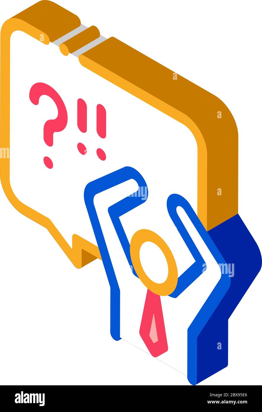 Outraged Human isometric icon vector illustration Stock Vector Image ...