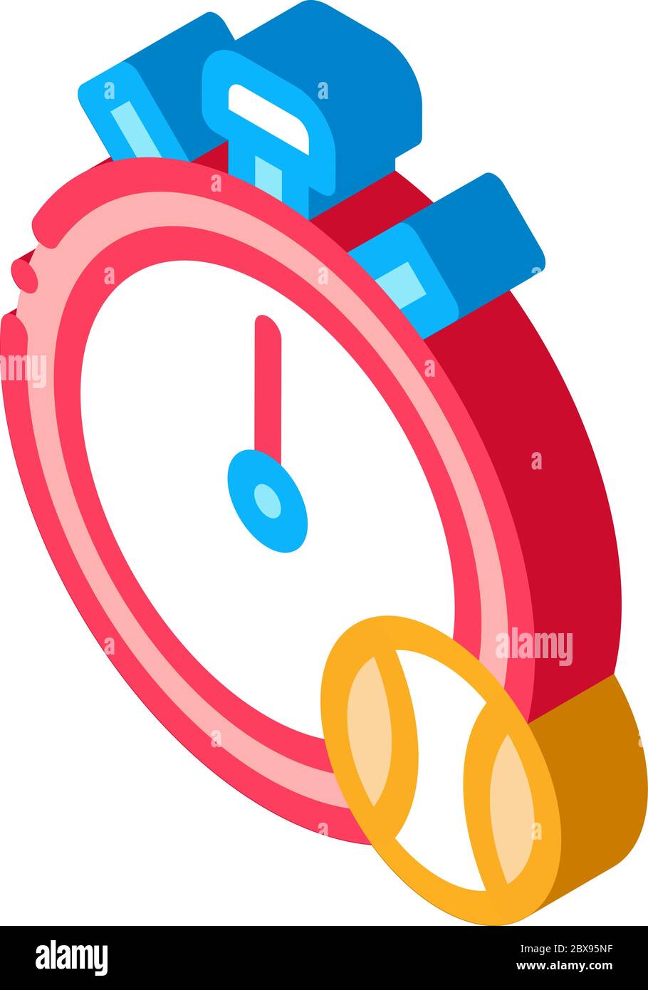Stopwatch Ball isometric icon vector illustration Stock Vector Image ...