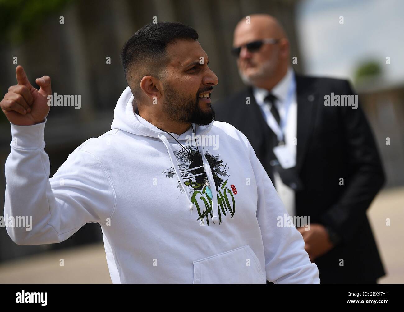 Berlin Germany 06th June 2020 Attila Hildmann L Cookbook Author Speaks At A Demonstration Against Corona Restrictions In Front Of The Olympic Stadium Credit Dpa Zentralbild Dpa Alamy Live News Stock Photo Alamy