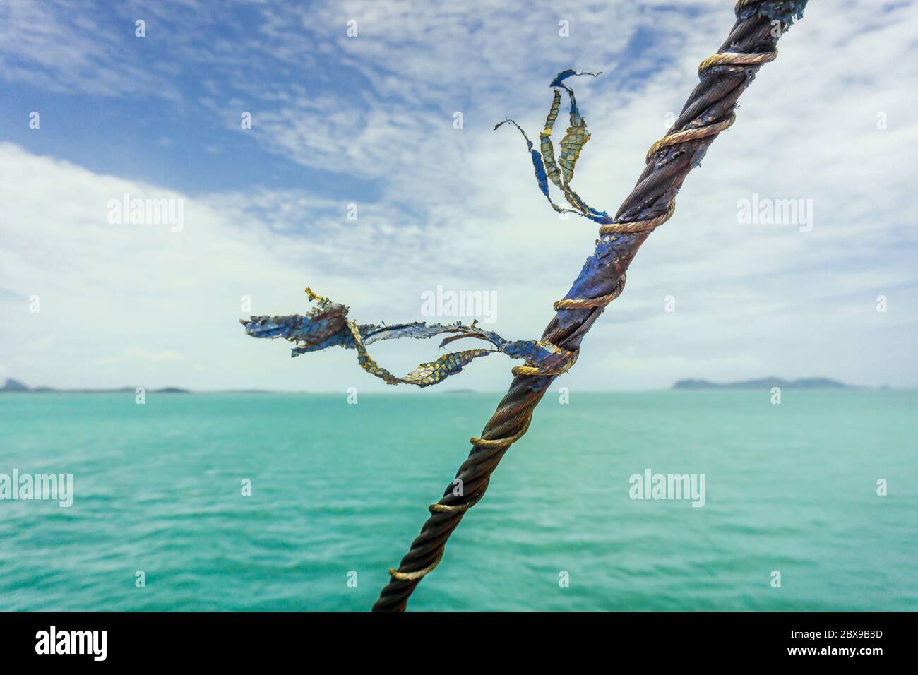 Blowing Rope Nautical Rope Blowing in the Breeze Stock Photo - Alamy