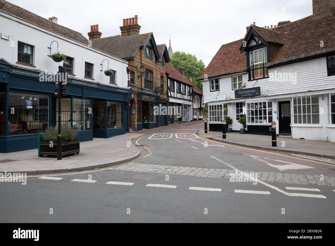 Edenbridge,Kent,UK,6th June 2020,Edenbridge High Street remains