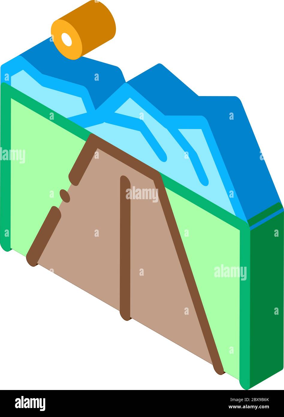 Iceberg isometric icon vector illustration Stock Vector