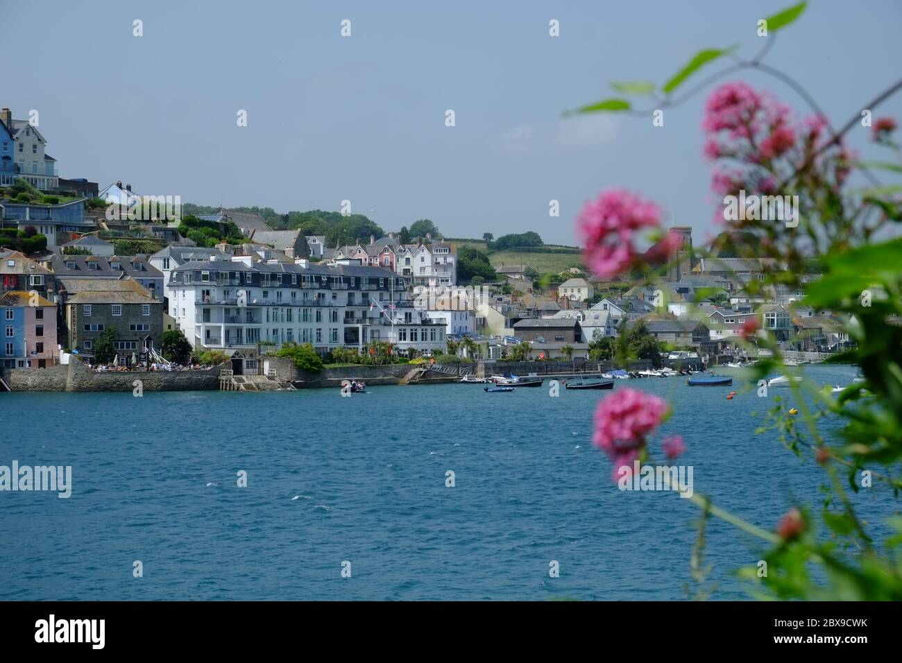 A general view of Salcombe Town and Estuary taken from East Portlemouth Stock Photo