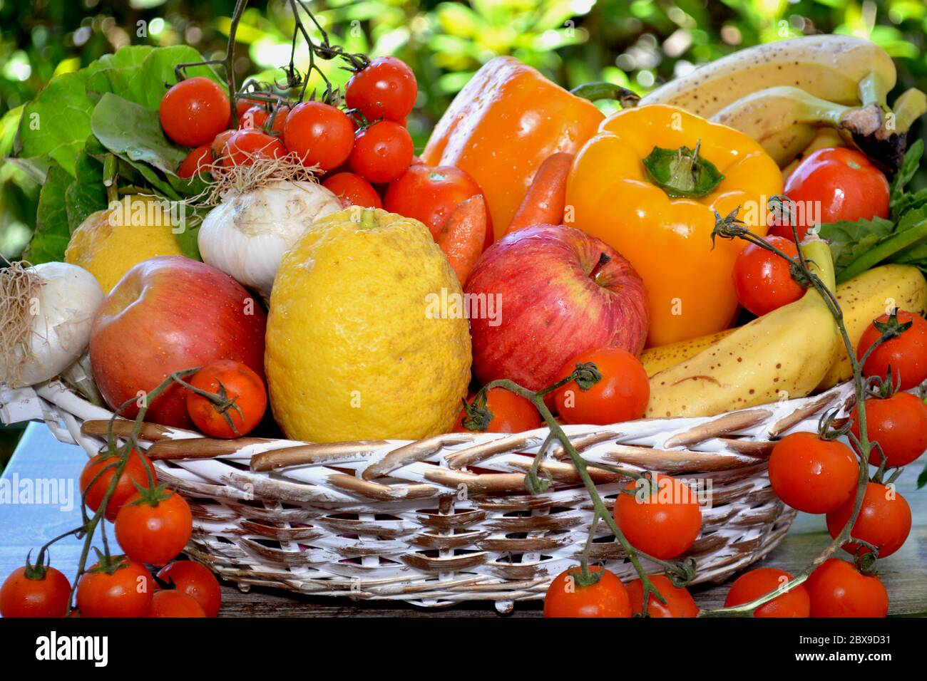 fruit and vegetable basket Stock Photo Alamy