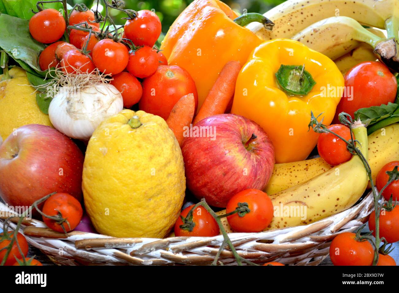 fruit and vegetable basket Stock Photo Alamy