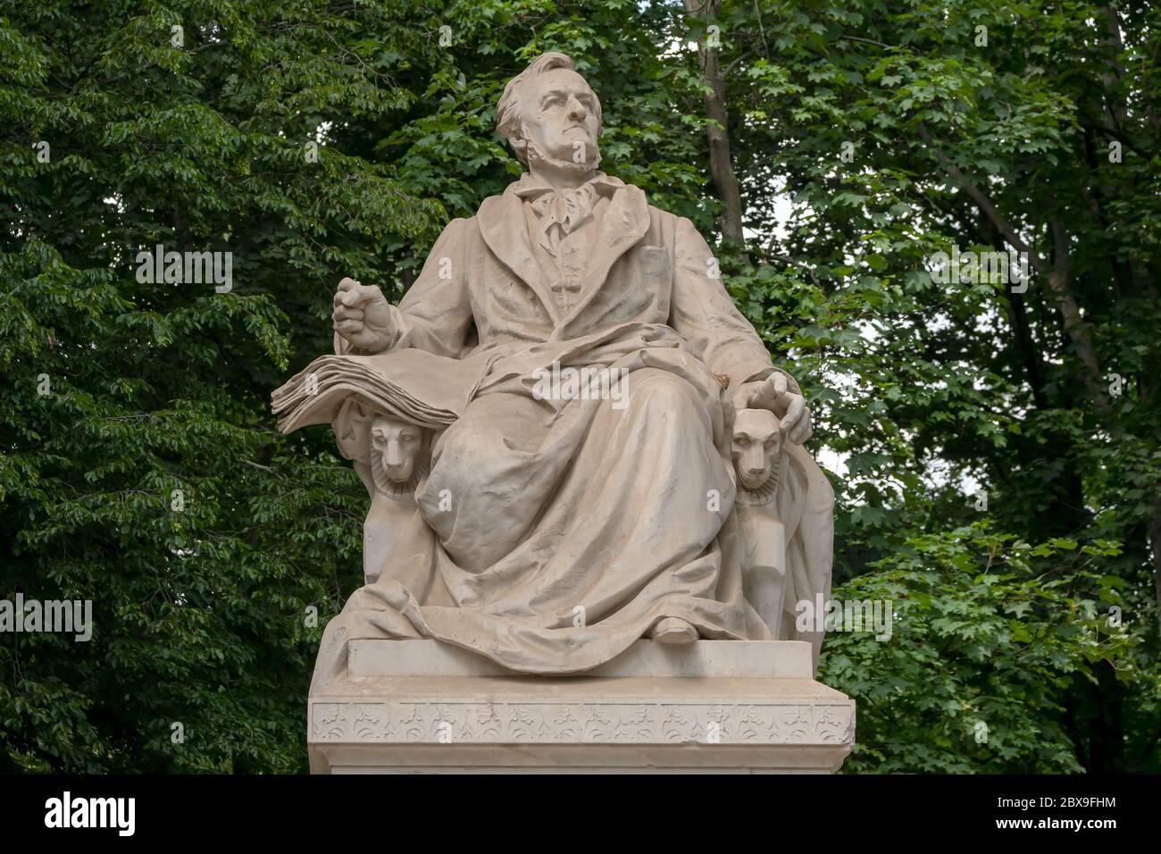 The Richard Wagner Monument, German: Richard-Wagner-Denkmal, Memorial Sculpture Located In Tiergarten In Berlin, Germany Stock Photo