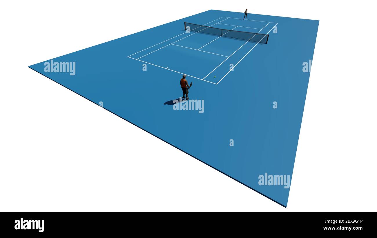 Blue tennis court Stock Photo Alamy Blue tennis court Stock Photo Alamy