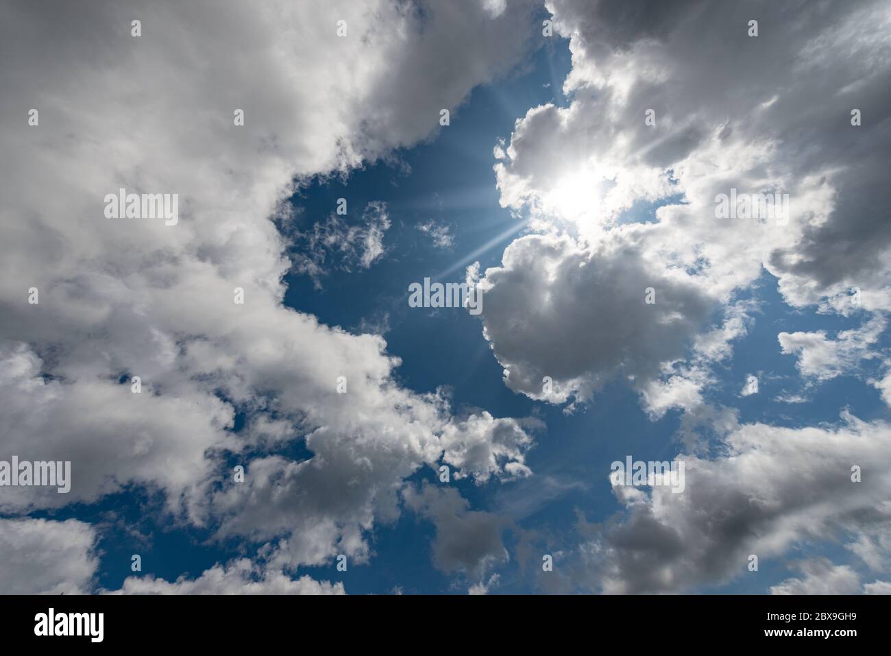 Blue rays light from below hi-res stock photography and images - Alamy