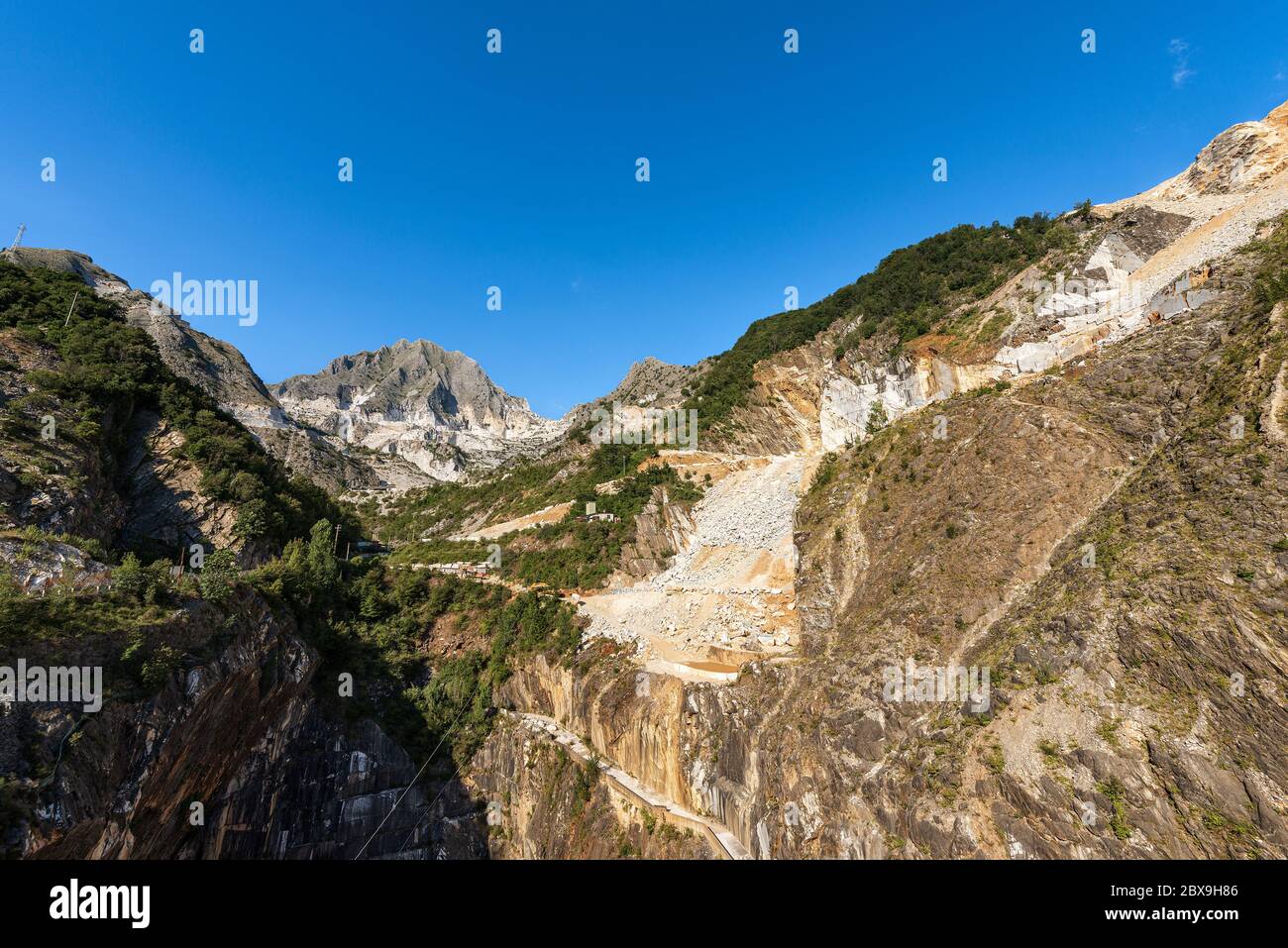 The famous quarries of white Carrara marble in the Apuan Alps, Tuscany