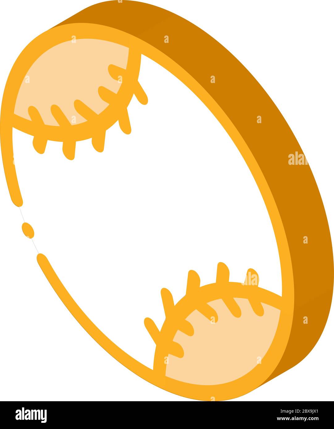 Baseball Ball isometric icon vector illustration Stock Vector