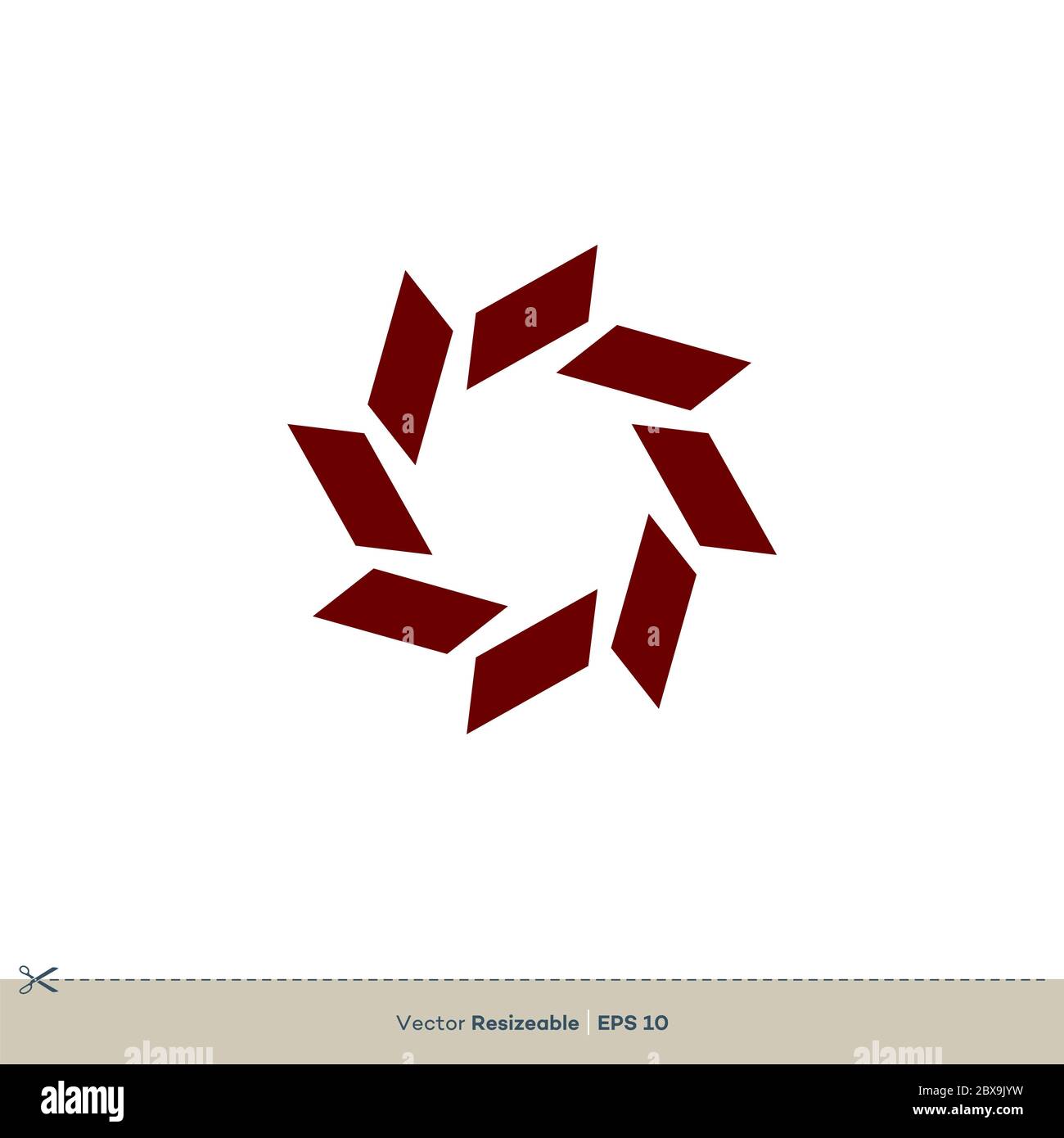 Red Star Flower Vector Logo Template Illustration Design. Vector EPS 10 ...