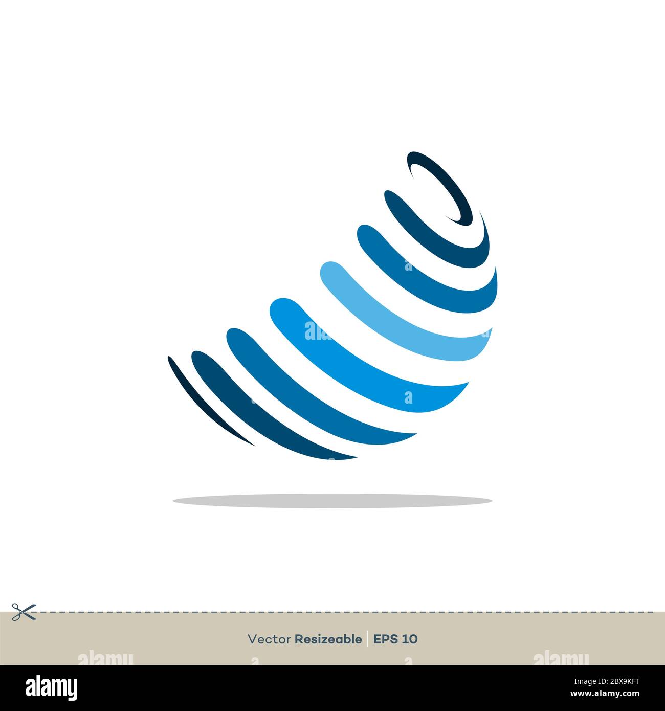 Blue Globe Vector Logo Template Illustration Design. Vector EPS 10 ...