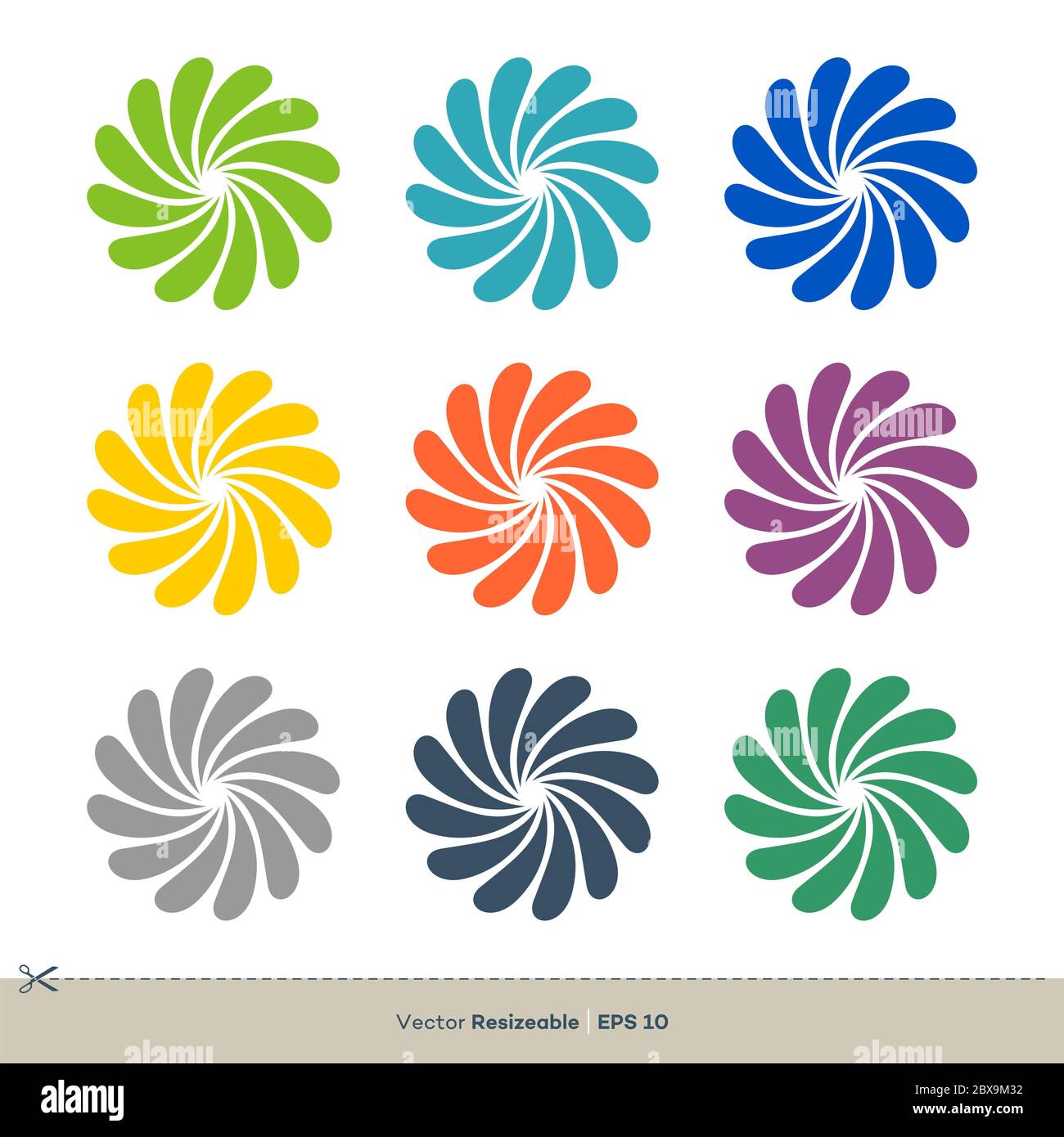 Flower Set Vector Logo Template Illustration Design. Vector EPS 10 ...