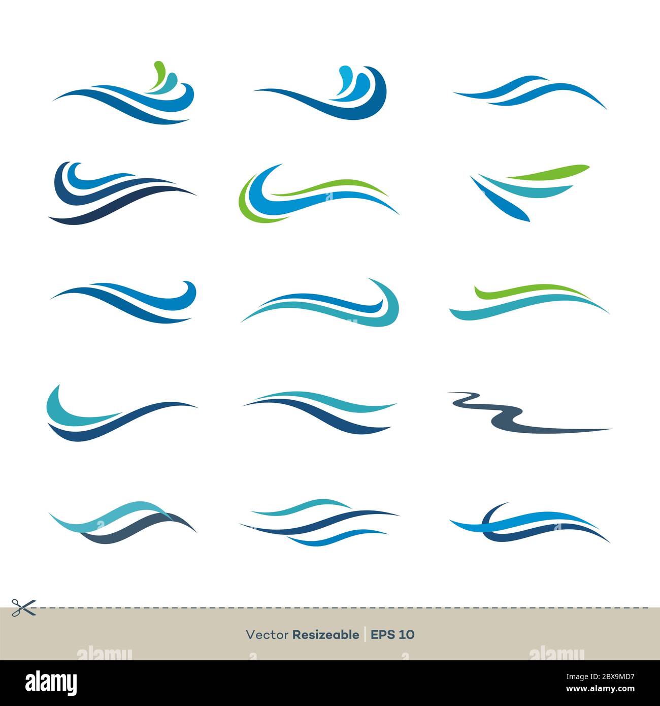 Set of Colorful Waves Swoosh Vector Logo Template Illustration Design.  Vector EPS 10 Stock Photo - Alamy