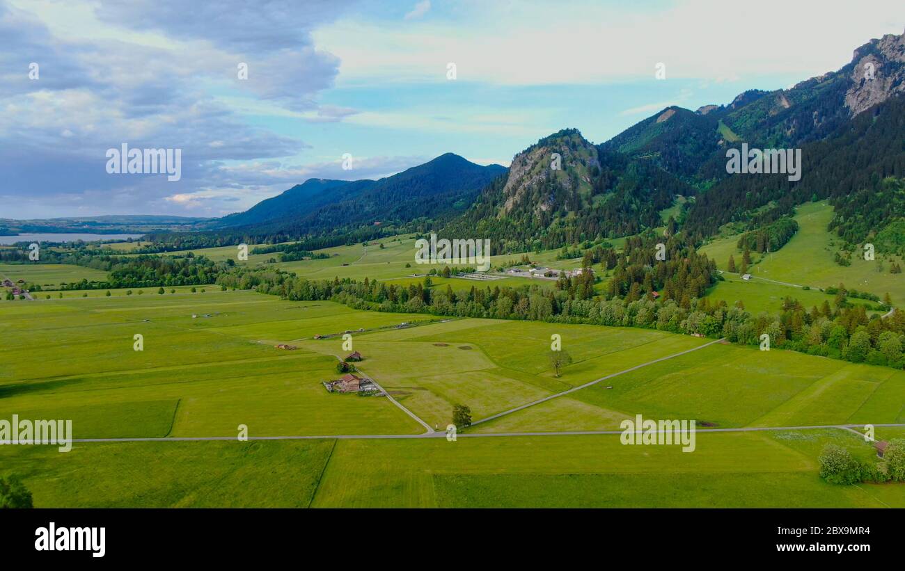 Wonderful Bavarian landscape in the German Alps - Allgau district Stock ...
