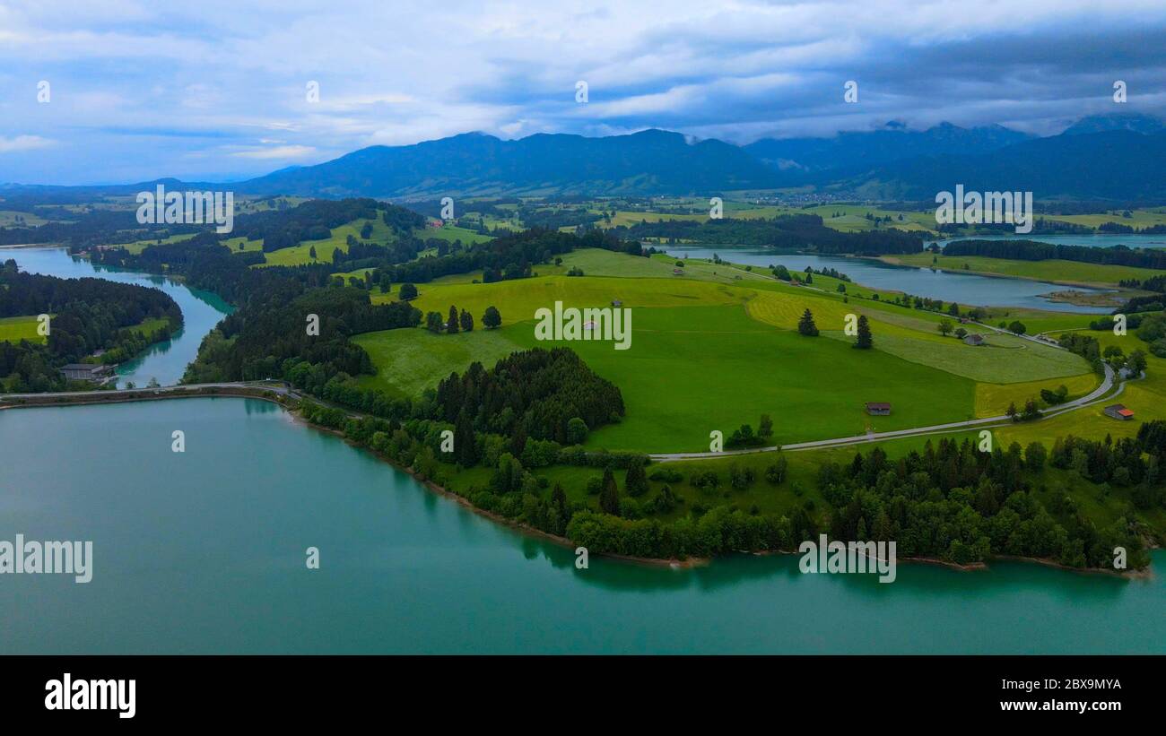 Amazing nature of Bavaria in the Allgau district of the German Alps ...