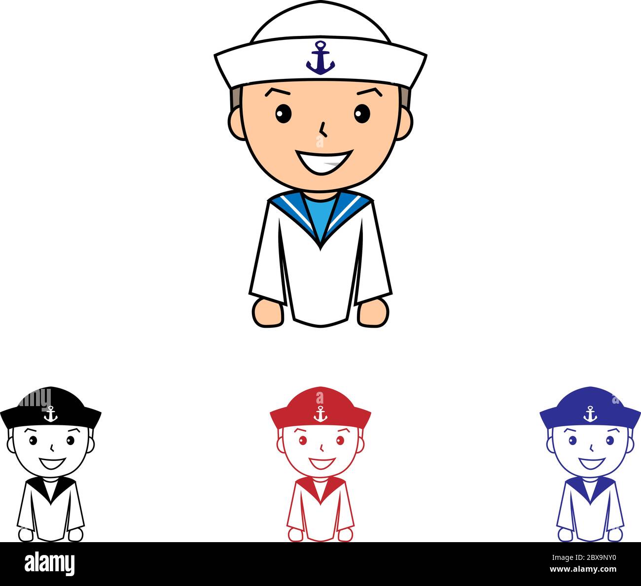 vector of a sweet sailor character Stock Vector Image & Art - Alamy