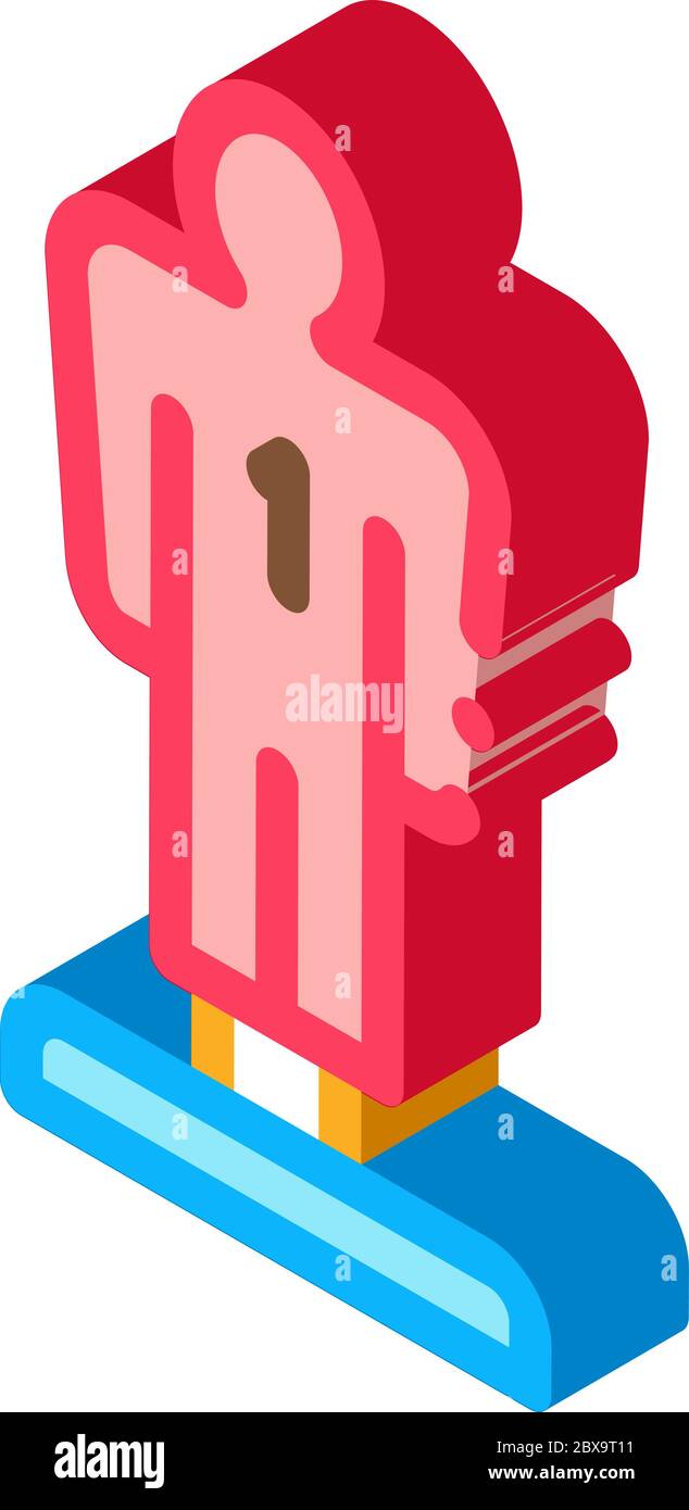 Player Figurine isometric icon vector illustration Stock Vector