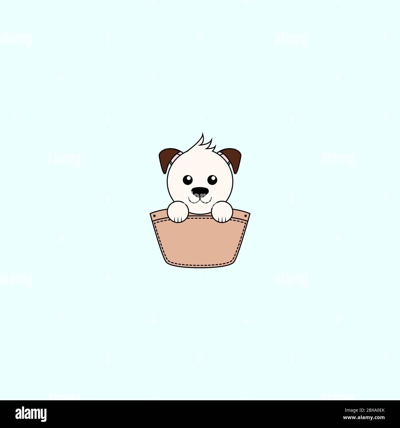 cute dog in the pocket Stock Vector Image & Art Alamy