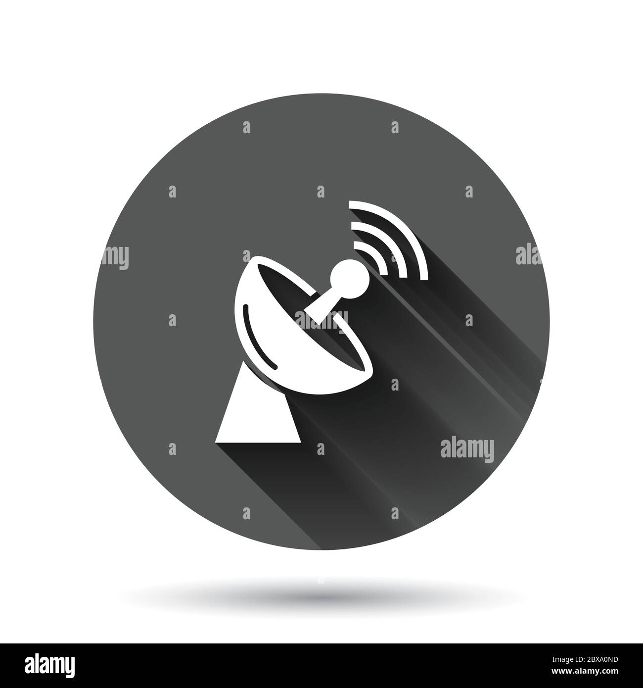 Antenna tower icon in flat style. Broadcasting vector illustration on ...