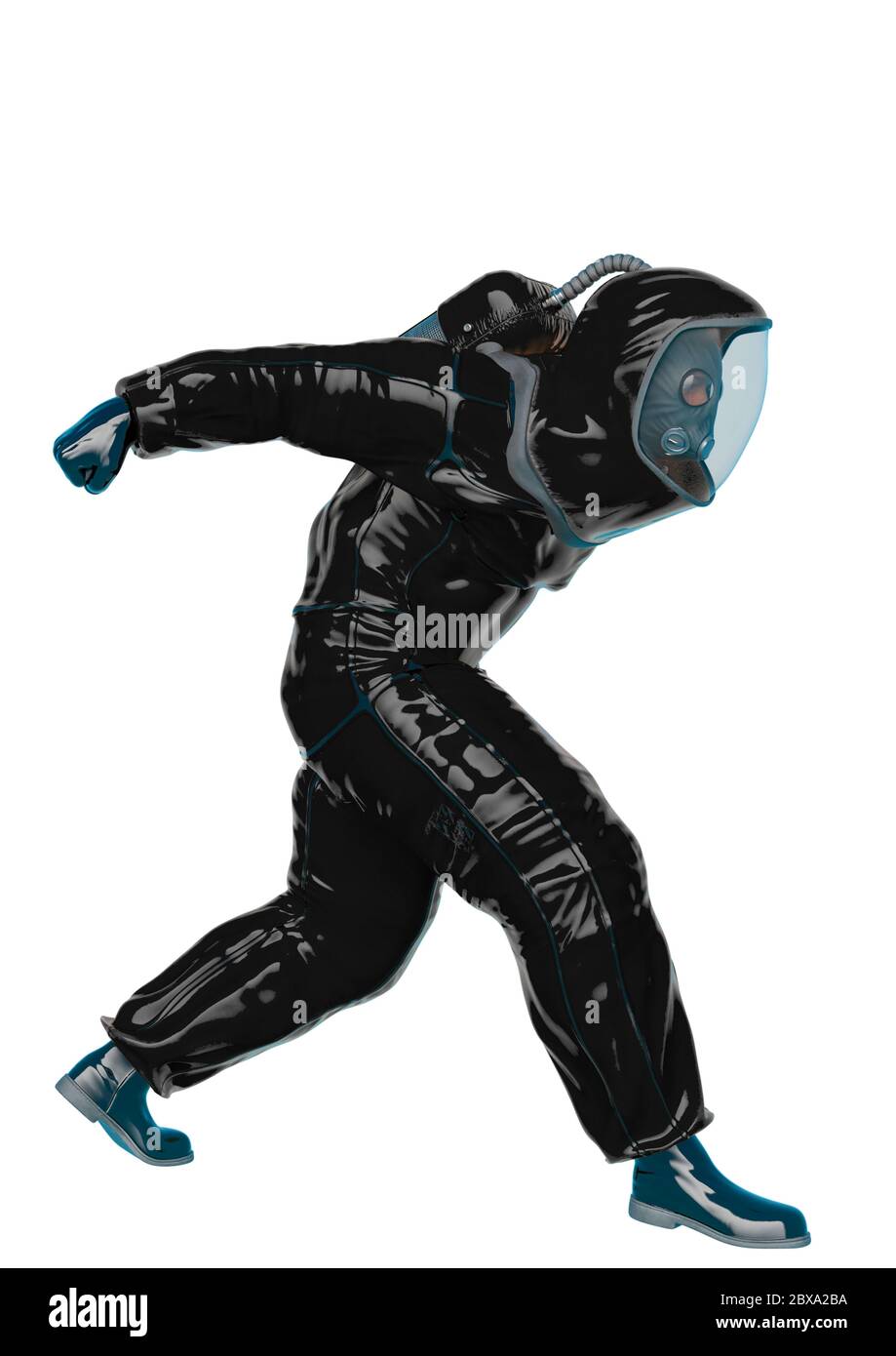 bio hazard man danger time in a white background. This biohazard in ...